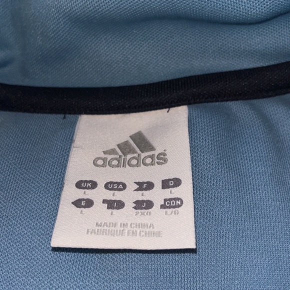 NWOT! Adidas Men’s Jersey Full Zip 3 tone jacket. Large. Knit bottom and cuffs - Picture 7 of 9